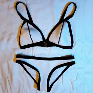 Black & White Colorblock Bikini